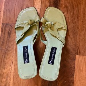 Etienne Aigner sandals. Size 8.5. Light green